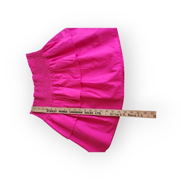 Nordstrom HT360 Collective Pink Smocked Tiered Cotton Mini Skirt Size S - Picture 10 of 11